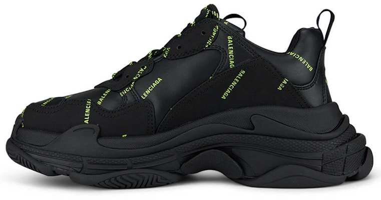 Balenciaga Triple S Sneaker 'Logo Hitam Kuning Fluo' 536737 W2FA1 1070 Buy Balenciaga Triple S Sneaker 'Logo Hitam Kuning Fluo' 536737 W2FA1 1070