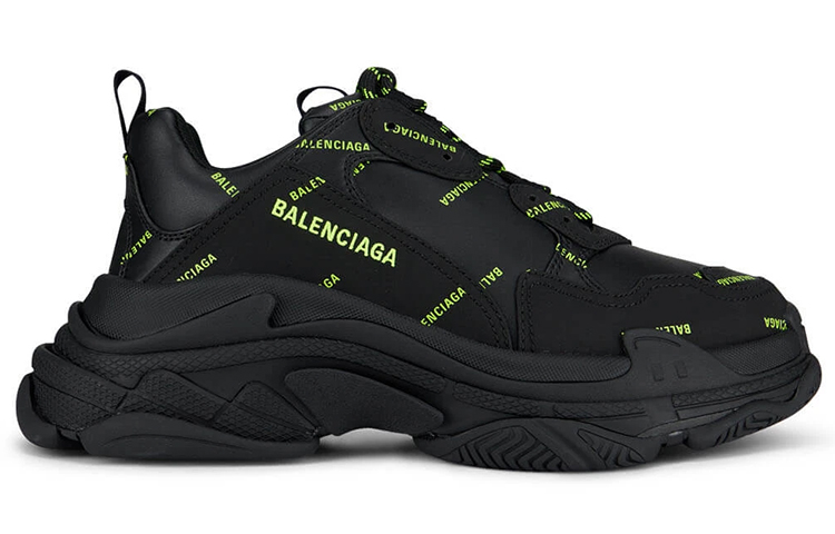 Order Balenciaga Triple S Sneaker 'Logo Hitam Kuning Fluo' 536737 W2FA1 1070