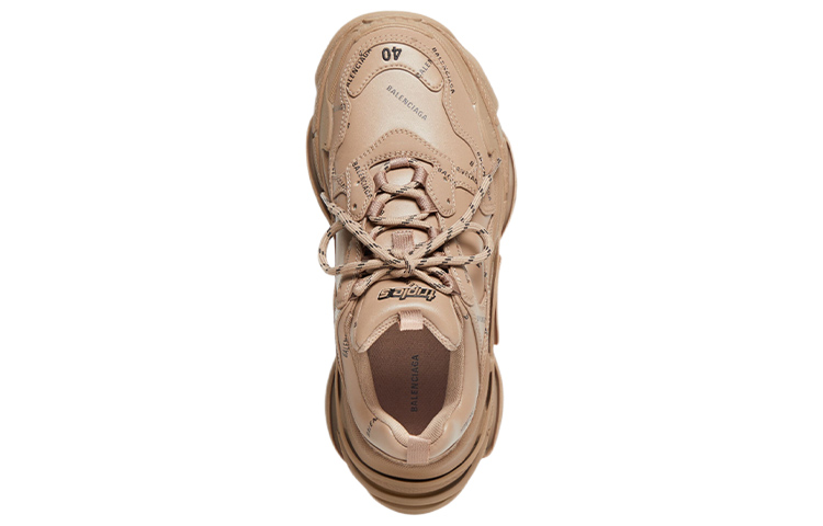 Balenciaga Triple S Sneaker 'Allover Logo - Dark Beige' 圖 4