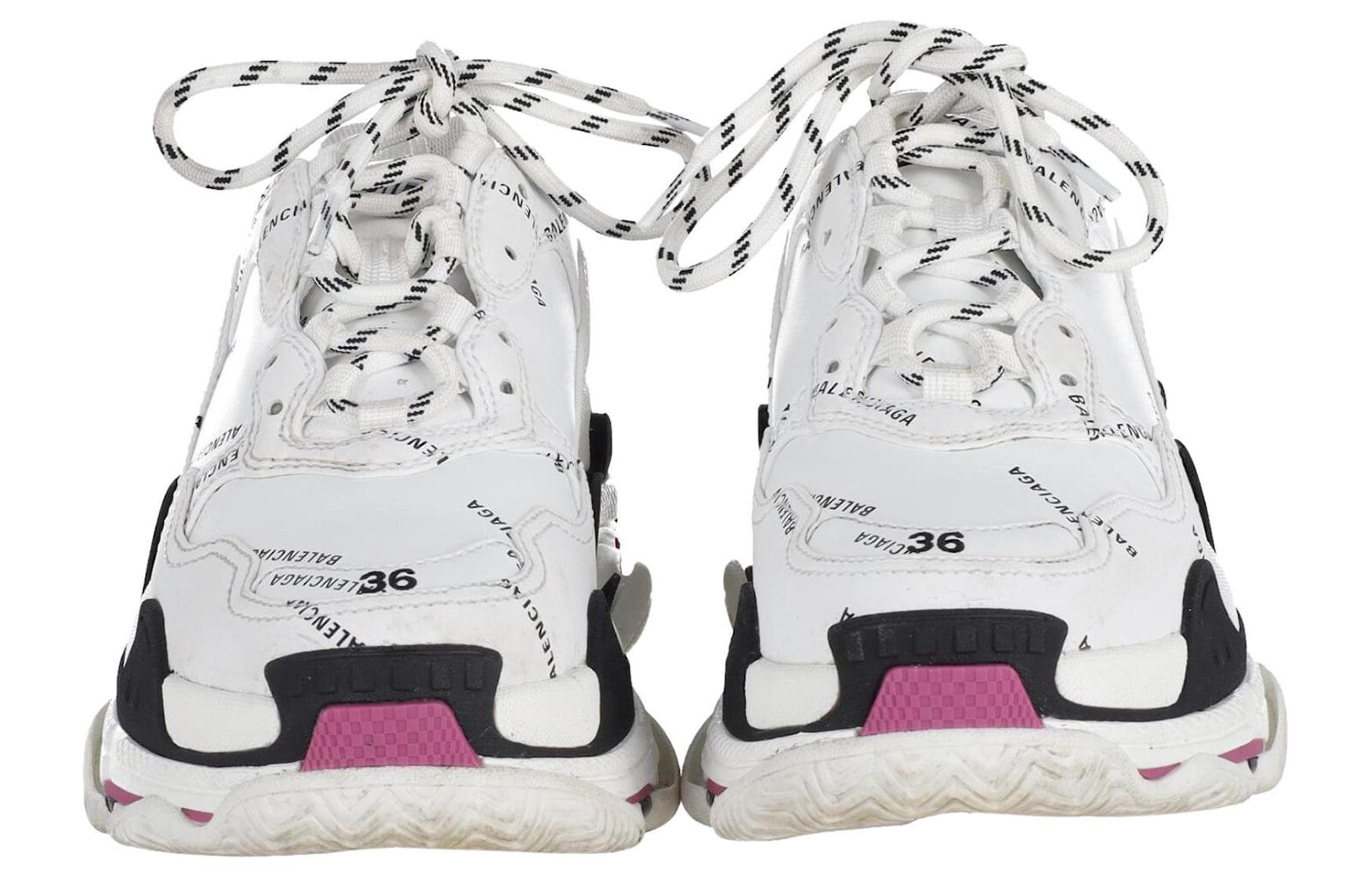 Balenciaga Triple S Sneaker 'Allover Logo - White Pink' 圖 3