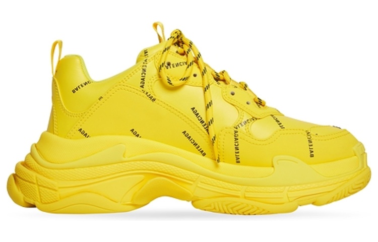 Lookbook Balenciaga Triple S Sneaker ''Allover Logo - Gelb'' 536737-W2FA1-7510