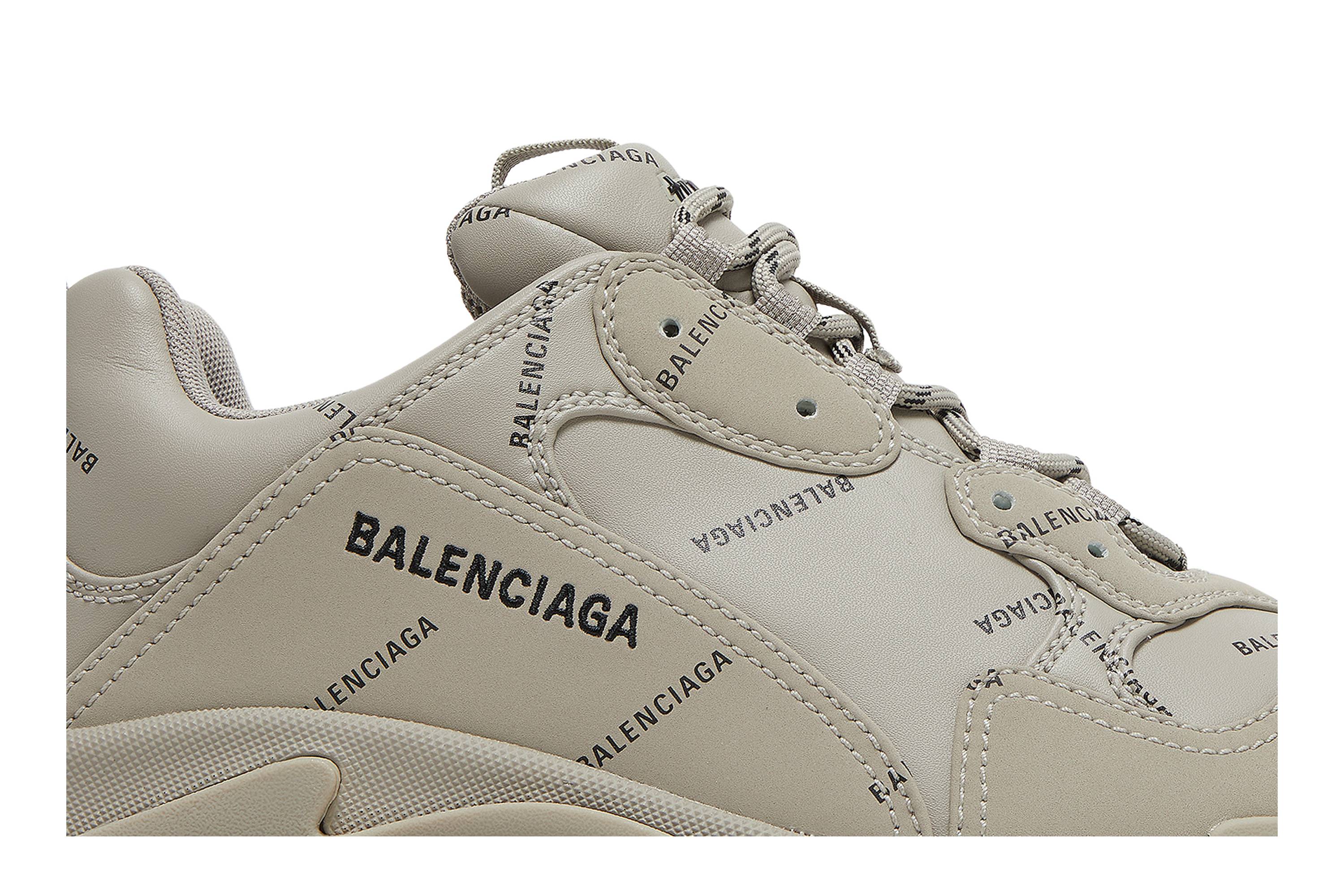 Balenciaga Triple S Sneaker 'Allover Logo - Beige' 圖 2