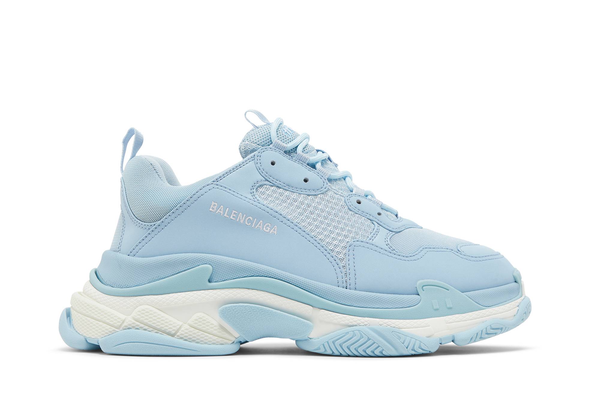 Balenciaga Triple S Sneaker 'Allover Logo - Light Blue' 536737W2FA14090