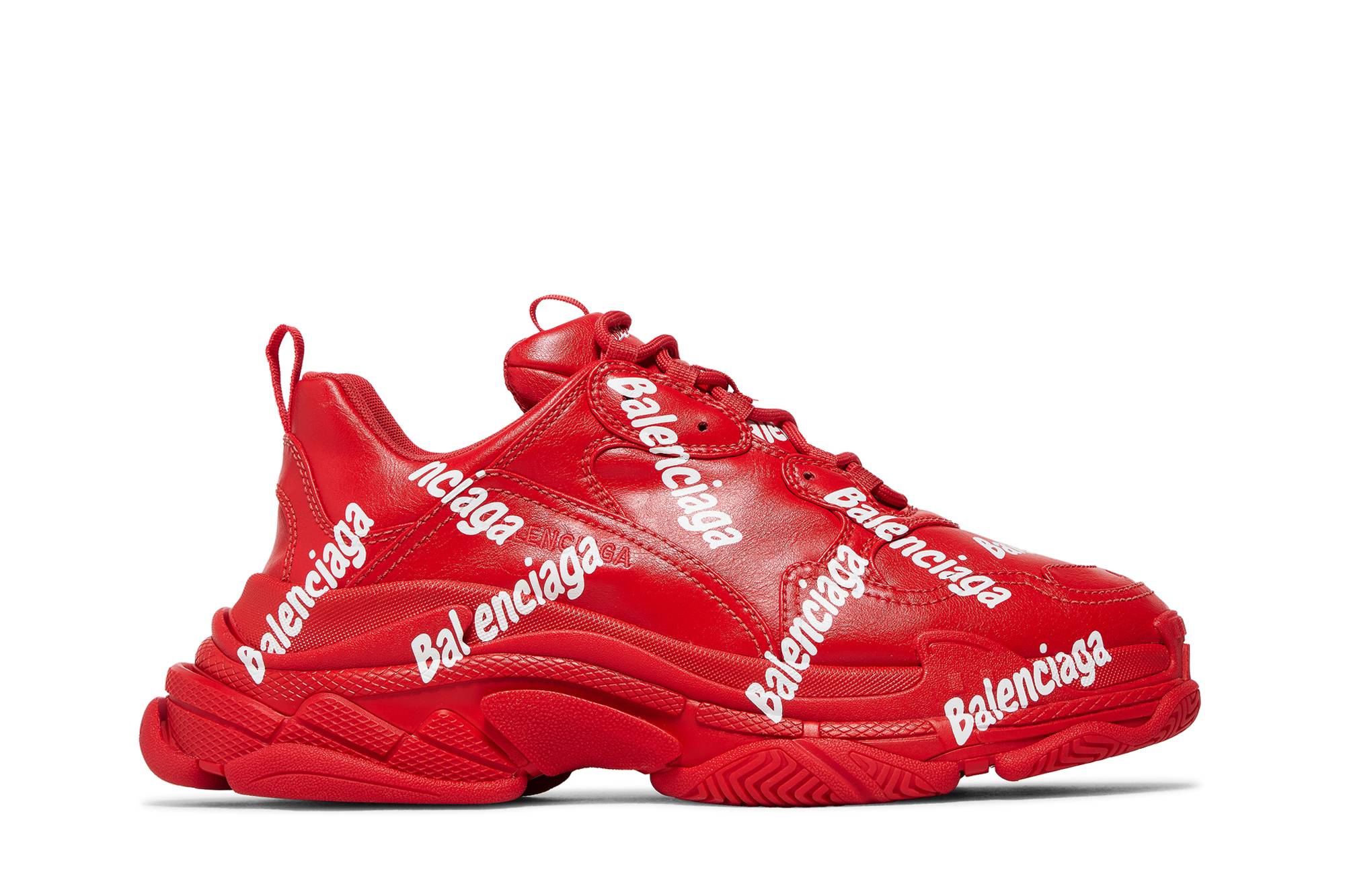 Balenciaga Triple S Sneaker 'Allover Logo - Tomato Red' 536737-W2FAB-6090