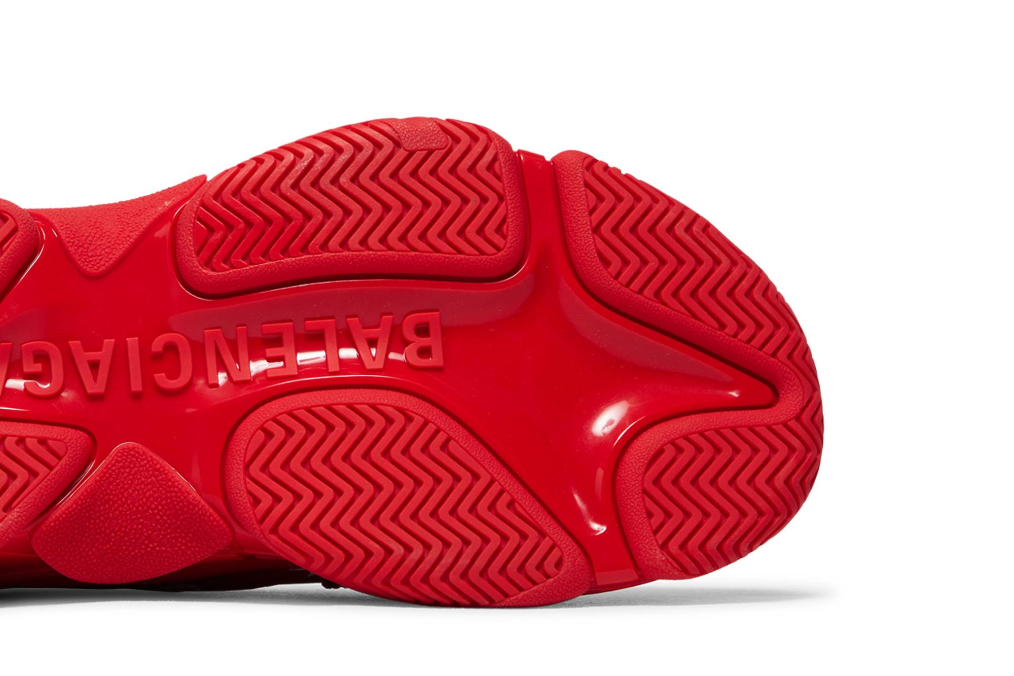 Purchase 巴倫西亚 (Balenciaga) Triple S PU 系带圆头舒适 低帮 老爹鞋 男款 红色