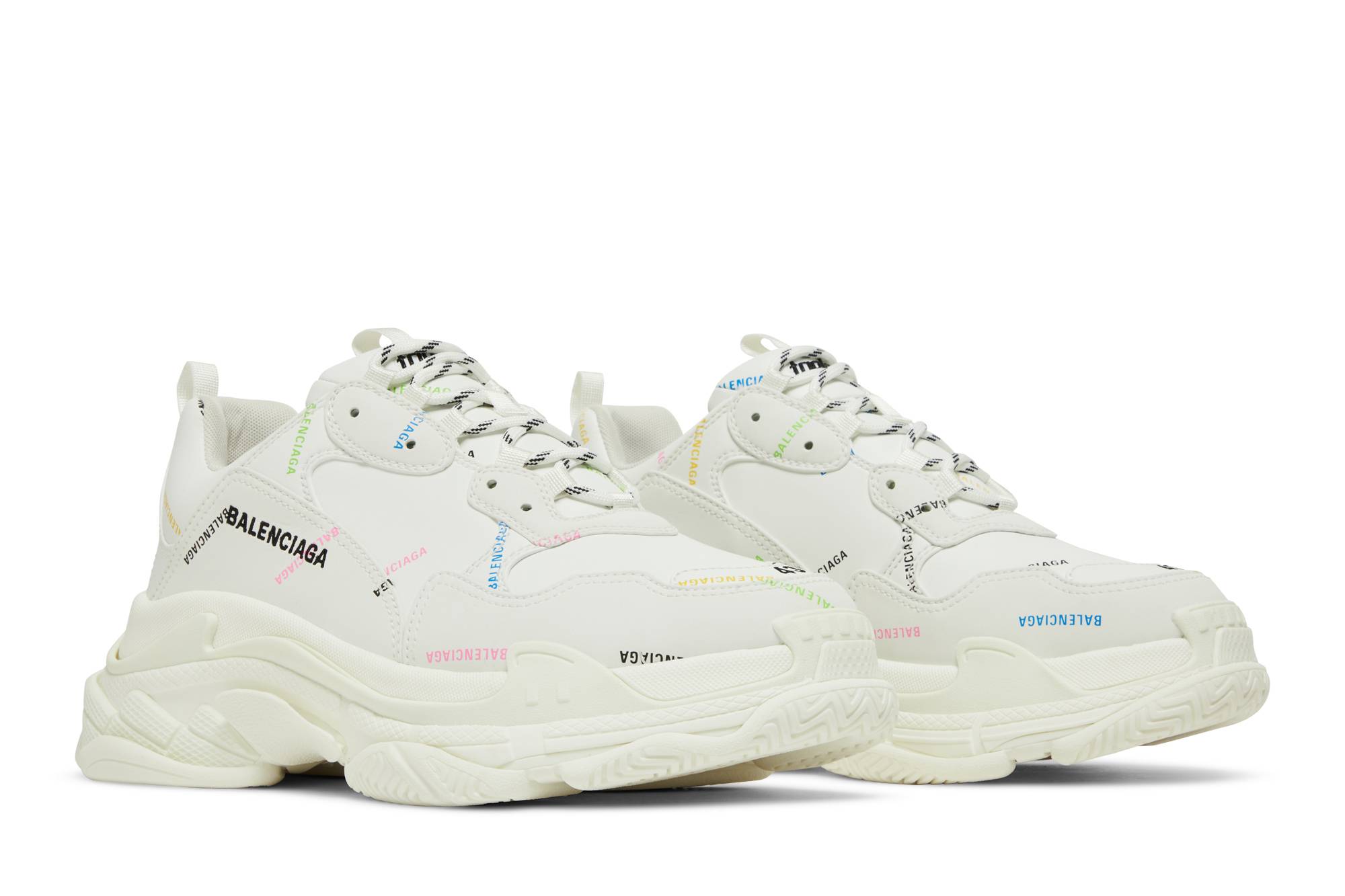 Cheap Balenciaga Triple S Sneaker 'Allover Logo - Putih Multi' 536737W2FA89083