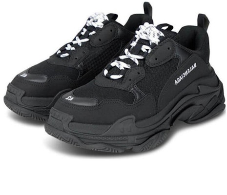 巴黎世家 Triple S 黑色運動鞋 2020 534217-W2CA1-1000 Lookbook 巴黎世家 Triple S 黑色運動鞋 2020 534217-W2CA1-1000