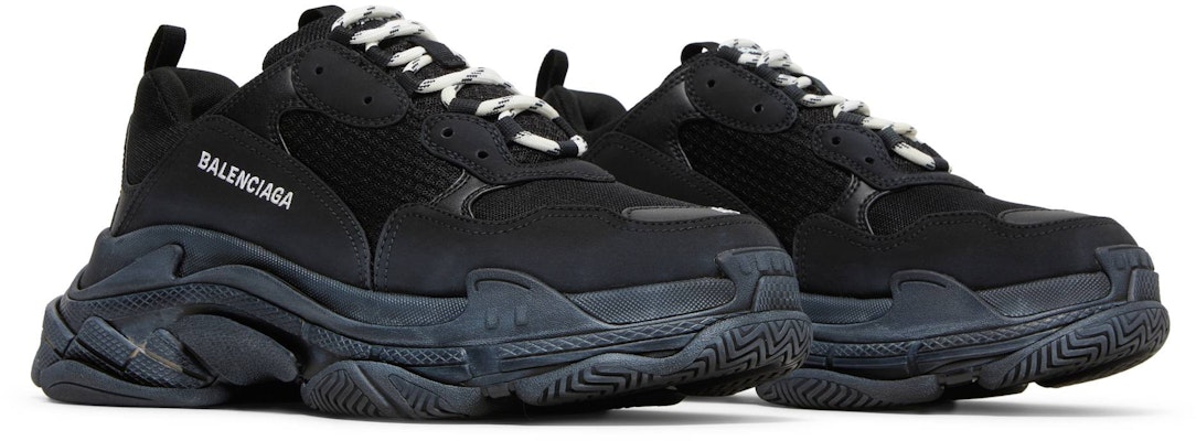 Balenciaga巴黎世家 Triple S 復古磨舊 低筒 爸爸鞋 男款 黑 Cheap Balenciaga巴黎世家 Triple S 復古磨舊 低筒 爸爸鞋 男款 黑