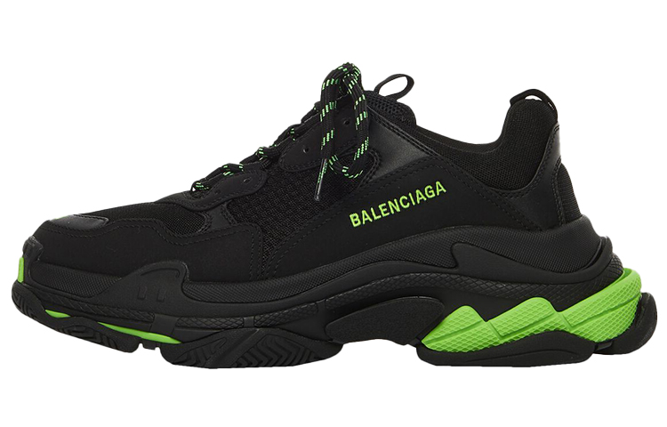 Buy Balenciaga Triple S Sneaker ''Zwart Fluo Groen'' 536737-W3BK1-1035