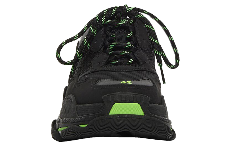 Shop Balenciaga Triple S Sneaker ''Zwart Fluo Groen'' 536737-W3BK1-1035