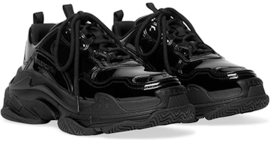 Balenciaga Triple S Sneaker 'Hitam Patent' 734954W2PAA1000 Lookbook Balenciaga Triple S Sneaker 'Hitam Patent' 734954W2PAA1000