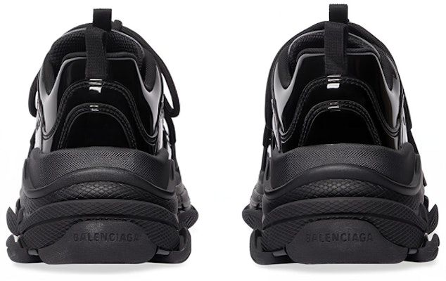 巴黎世家Triple S运动鞋‘黑色漆皮’ 734954W2PAA1000 Details for 巴黎世家Triple S运动鞋‘黑色漆皮’ 734954W2PAA1000