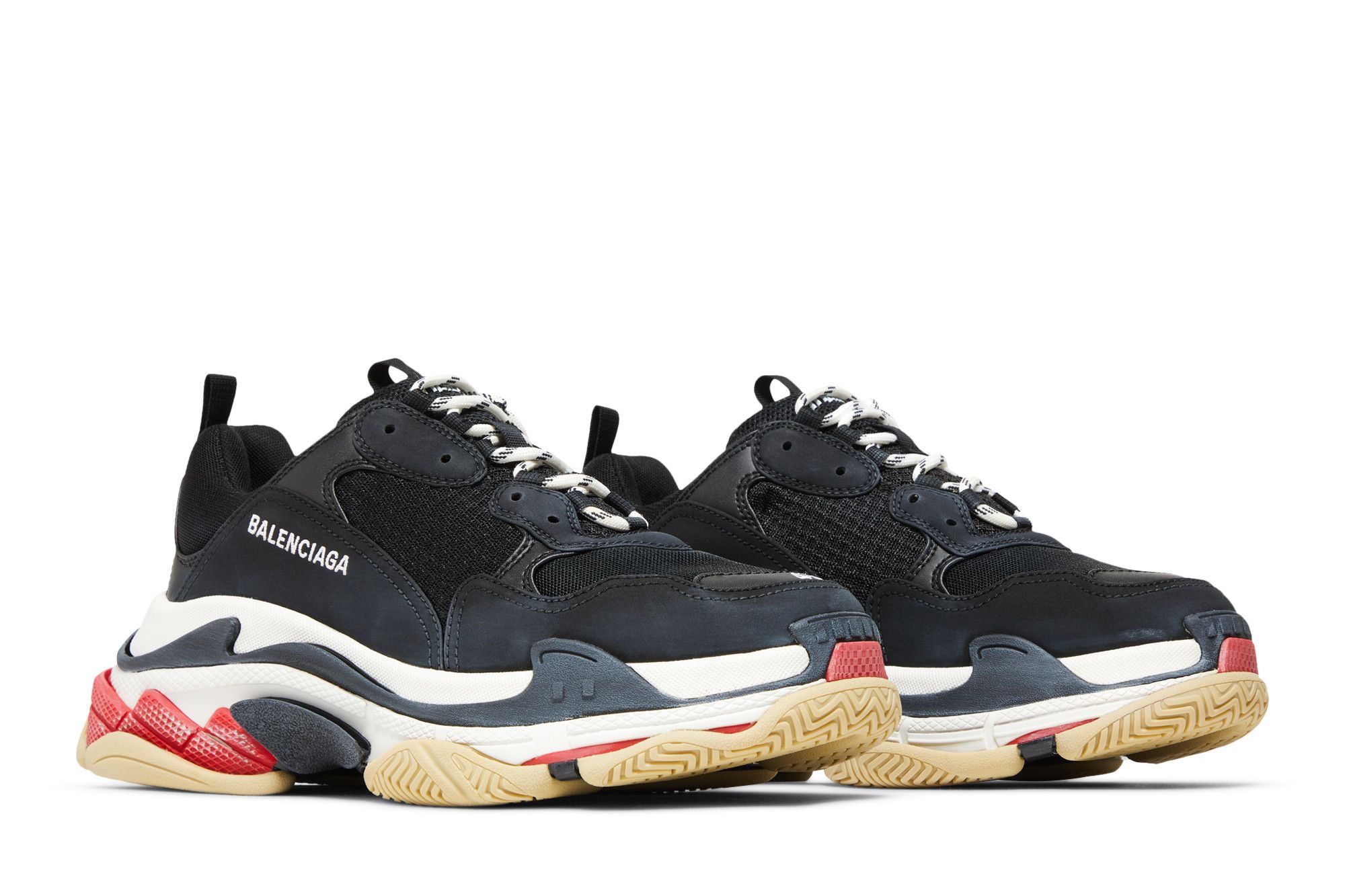 Cheap Balenciaga Triple S Sneaker ''Nero Rosso'' 2021 533882-W09OM-1000