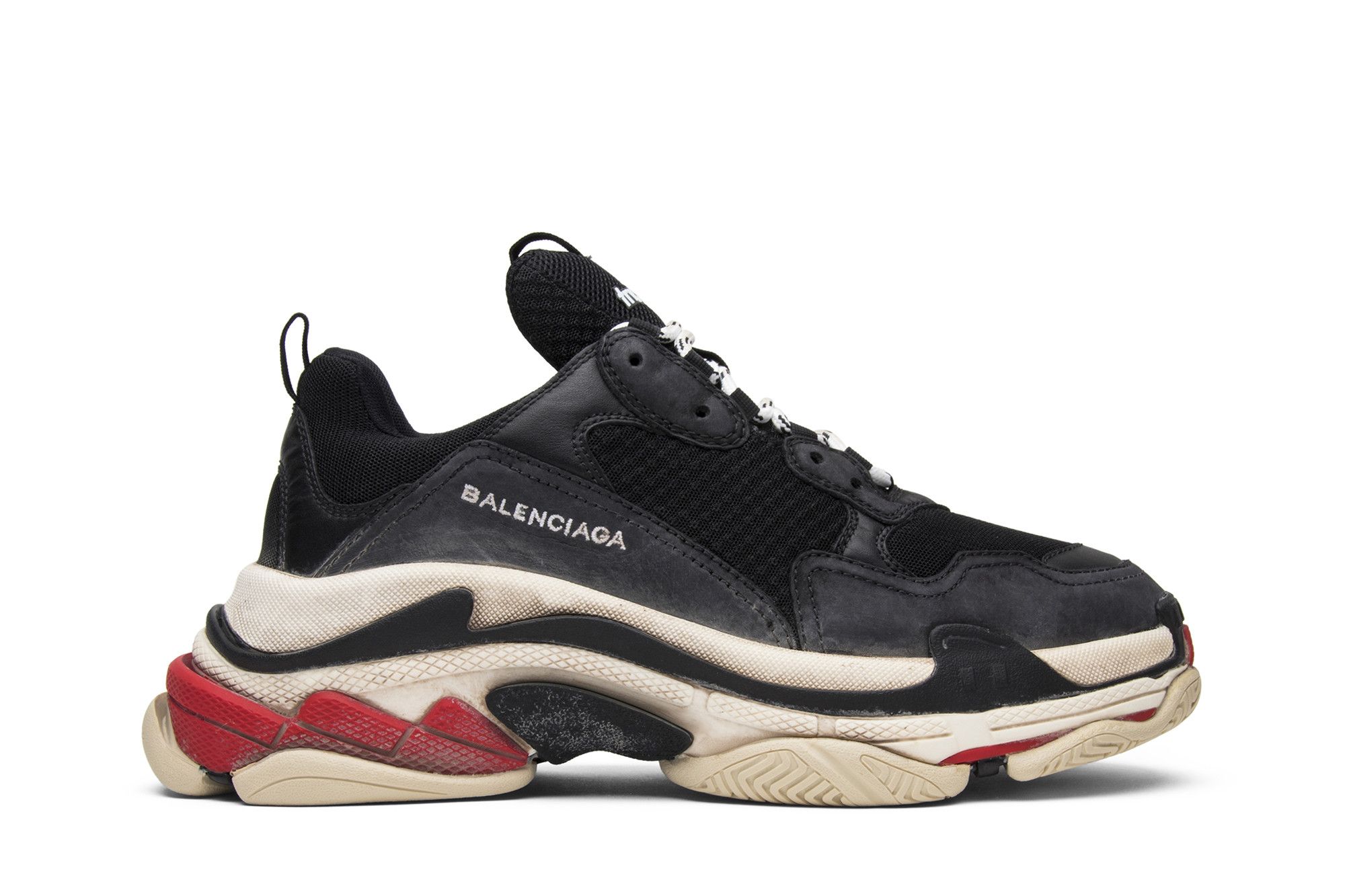 Buy Balenciaga Triple S Sneaker ''Schwarz Rot'' 483513 W06E1 1000
