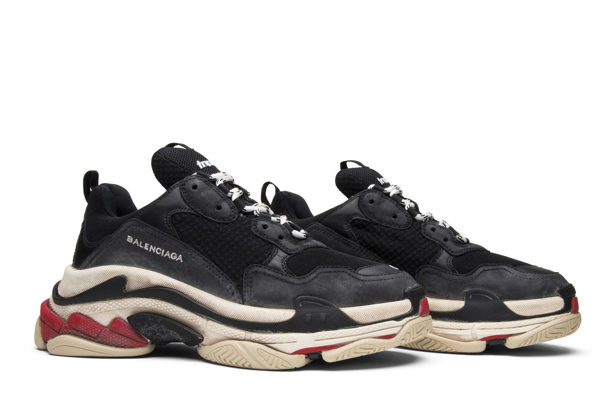 Cheap Balenciaga Triple S Sneaker ''Schwarz Rot'' 483513 W06E1 1000