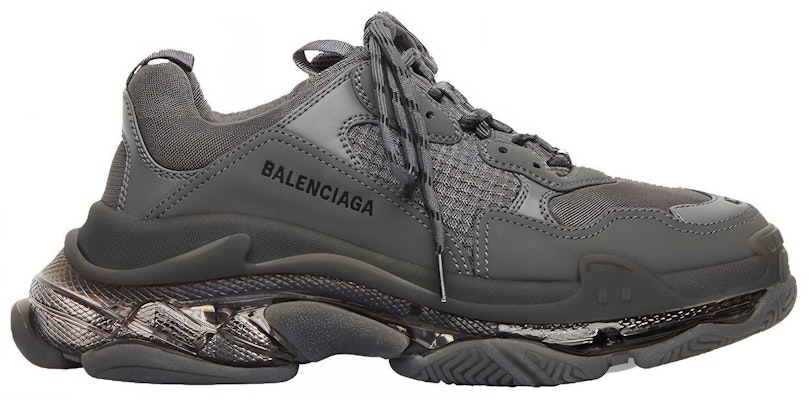 발렌시아가 트리플 S 스니커즈 '다크 그레이' (투명솔) 541624W2GA11801 Order 발렌시아가 트리플 S 스니커즈 '다크 그레이' (투명솔) 541624W2GA11801