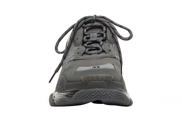 Lookbook 발렌시아가 트리플 S 스니커즈 '다크 그레이' (투명솔) 541624W2GA11801