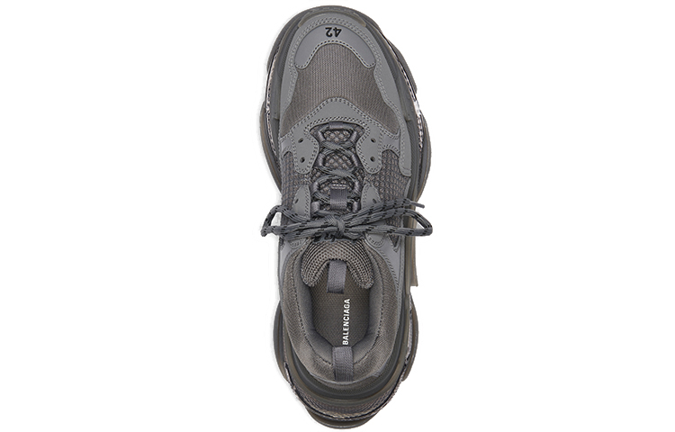 Shop 발렌시아가 트리플 S 스니커즈 '다크 그레이' (투명솔) 541624W2GA11801