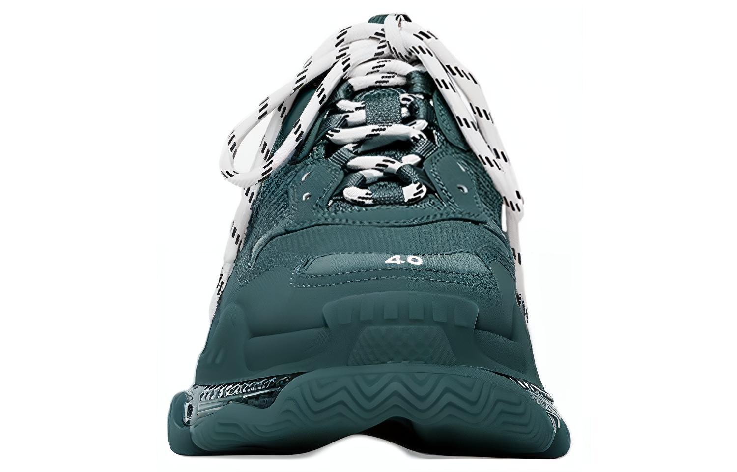 Lookbook 巴黎世家 Triple S 時尚休閒老爹鞋 綠色