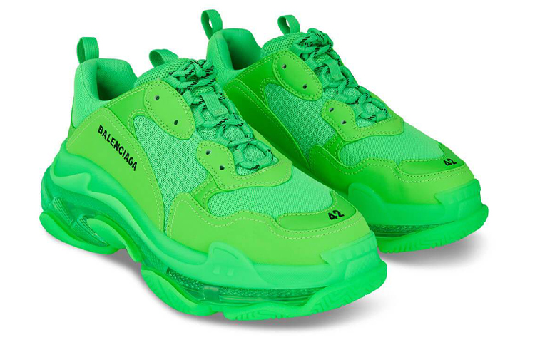 Lookbook Balenciaga Triple S Sneaker 'Tapak Jernih - Hijau' 541624 W2GR1 3801