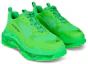 Lookbook 巴黎世家 Triple S 透明鞋底 時尚百搭 厚底運動 低幫 老爹鞋 男款 螢光綠