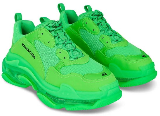 발렌시아가 트리플 S 스니커즈 '클리어 솔 - 그린' 541624 W2GR1 3801 Lookbook 발렌시아가 트리플 S 스니커즈 '클리어 솔 - 그린' 541624 W2GR1 3801