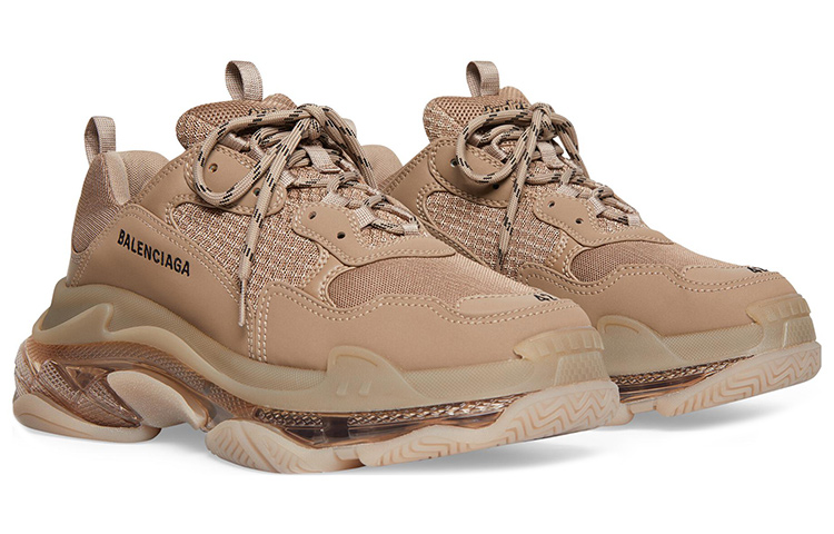 Lookbook Balenciaga Triple S Sneakers 'Clear Sole - Coklat Muda' 541624W2GA12510