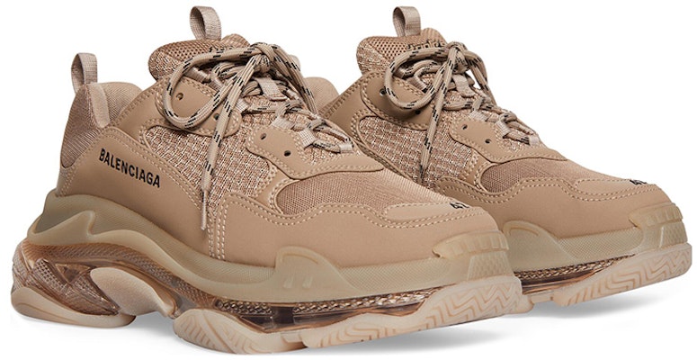 Balenciaga Triple S Sneakers 'Clear Sole - Coklat Muda' 541624W2GA12510 Lookbook Balenciaga Triple S Sneakers 'Clear Sole - Coklat Muda' 541624W2GA12510
