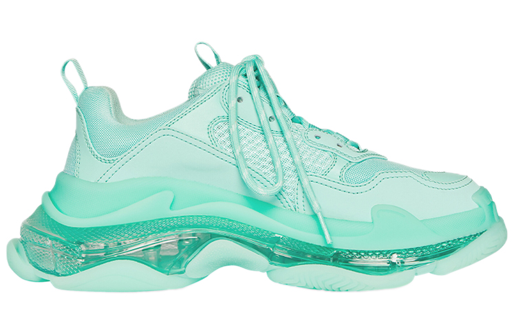 Order 巴黎世家Triple S运动鞋“透明鞋底-薄荷绿” 541624-W2GA1-4500