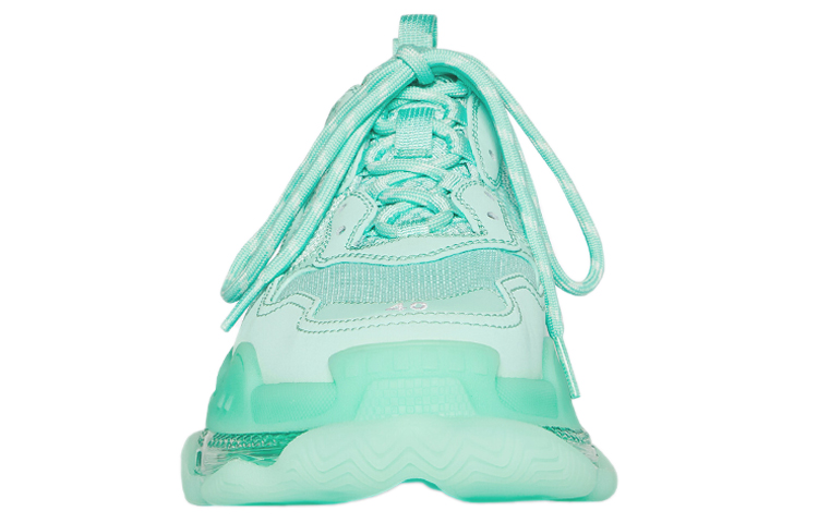 Lookbook 巴黎世家Triple S运动鞋“透明鞋底-薄荷绿” 541624-W2GA1-4500