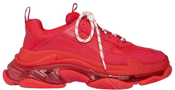 Balenciaga Triple S Sepatu 'Sol Transparan - Tali Merah Putih' 541624W2FF36060 Order Balenciaga Triple S Sepatu 'Sol Transparan - Tali Merah Putih' 541624W2FF36060