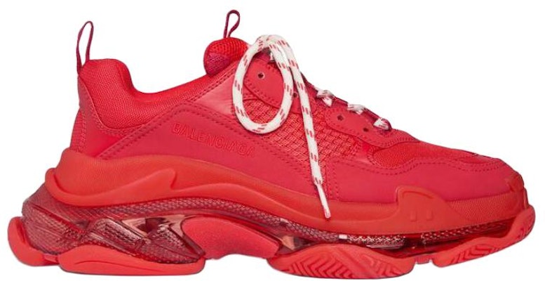 Balenciaga Triple S Sneaker 'Clear Sole - Red White Laces' 541624W2FF36060 Order Balenciaga Triple S Sneaker 'Clear Sole - Red White Laces' 541624W2FF36060