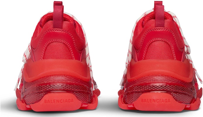 Balenciaga Triple S Sneaker 'Clear Sole - Red White Laces' 541624W2FF36060 Shop Balenciaga Triple S Sneaker 'Clear Sole - Red White Laces' 541624W2FF36060