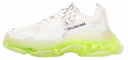 Balenciaga Triple S Sneaker 'Clear Sole - White Fluo Yellow' 541624W2FR19073 Balenciaga Triple S Sneaker 'Clear Sole - White Fluo Yellow' 541624W2FR19073