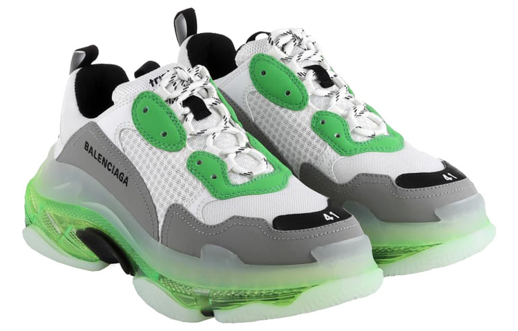 Lookbook Balenciaga Triple S Sneaker ''Suola Trasparente - Bianco Verde'' 541624 W2GT1 9042