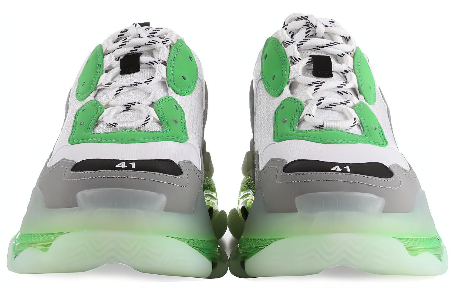 Shop Balenciaga Triple S Sneaker ''Suola Trasparente - Bianco Verde'' 541624 W2GT1 9042
