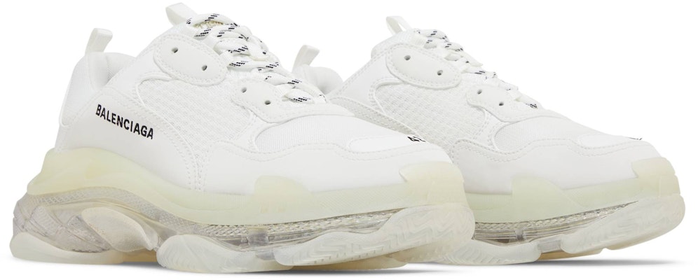 巴黎世家Triple S运动鞋 '透明鞋底 - 白色' 541624W2FB19000 Cheap 巴黎世家Triple S运动鞋 '透明鞋底 - 白色' 541624W2FB19000