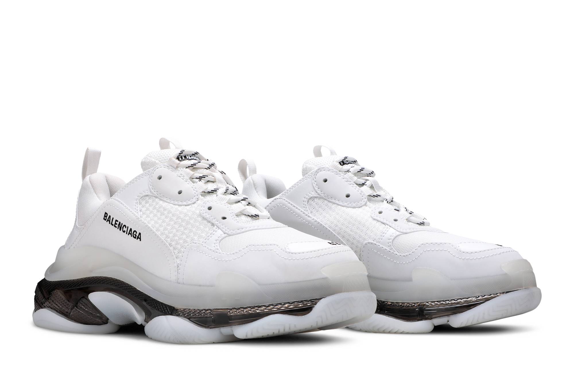 バレンシアガ トリプルS クリアソール 白黒 (Barenshiaga