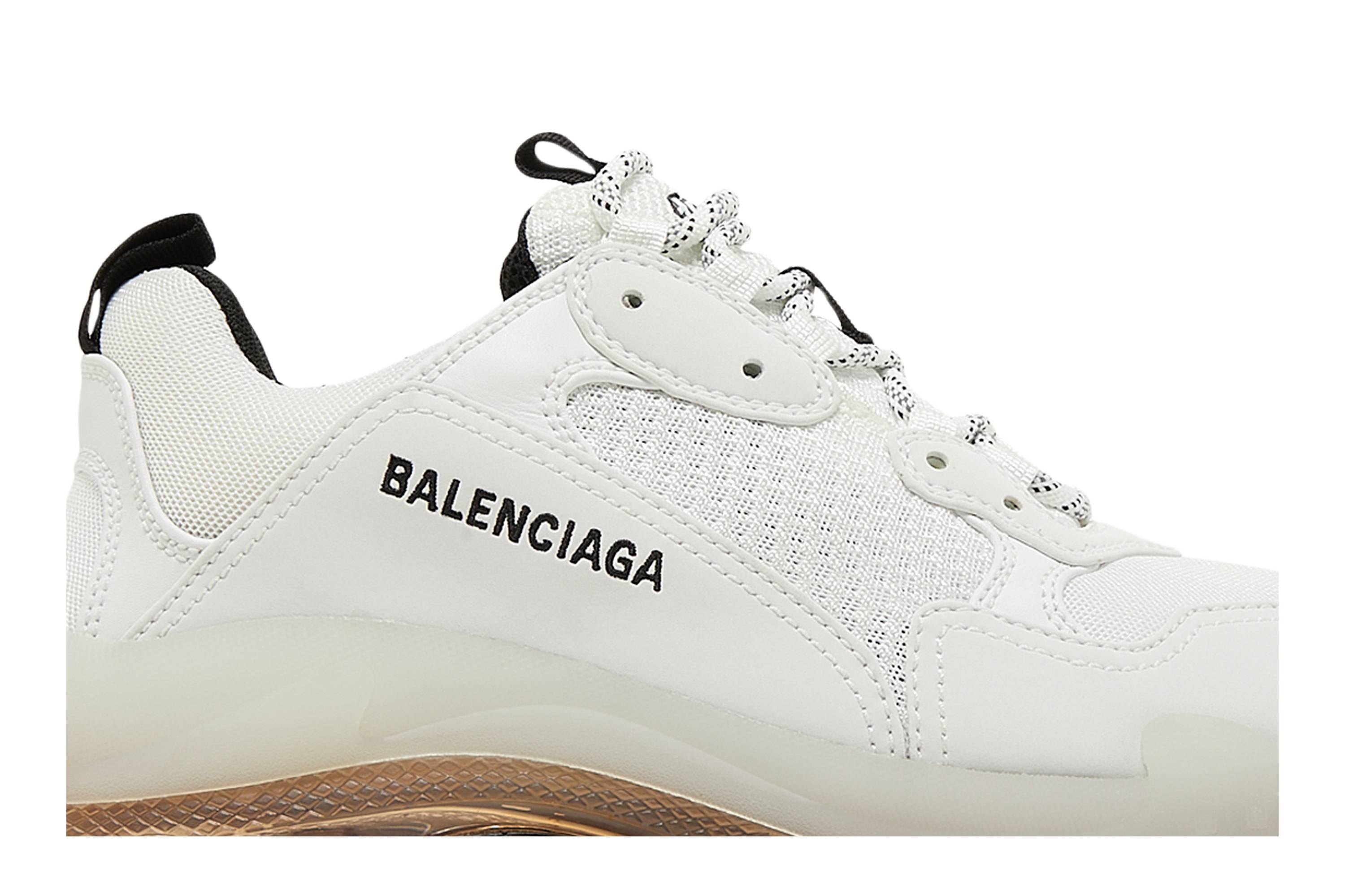 Order 巴黎世家Triple S运动鞋‘清晰鞋底-白灰’ 541624W2GS19012