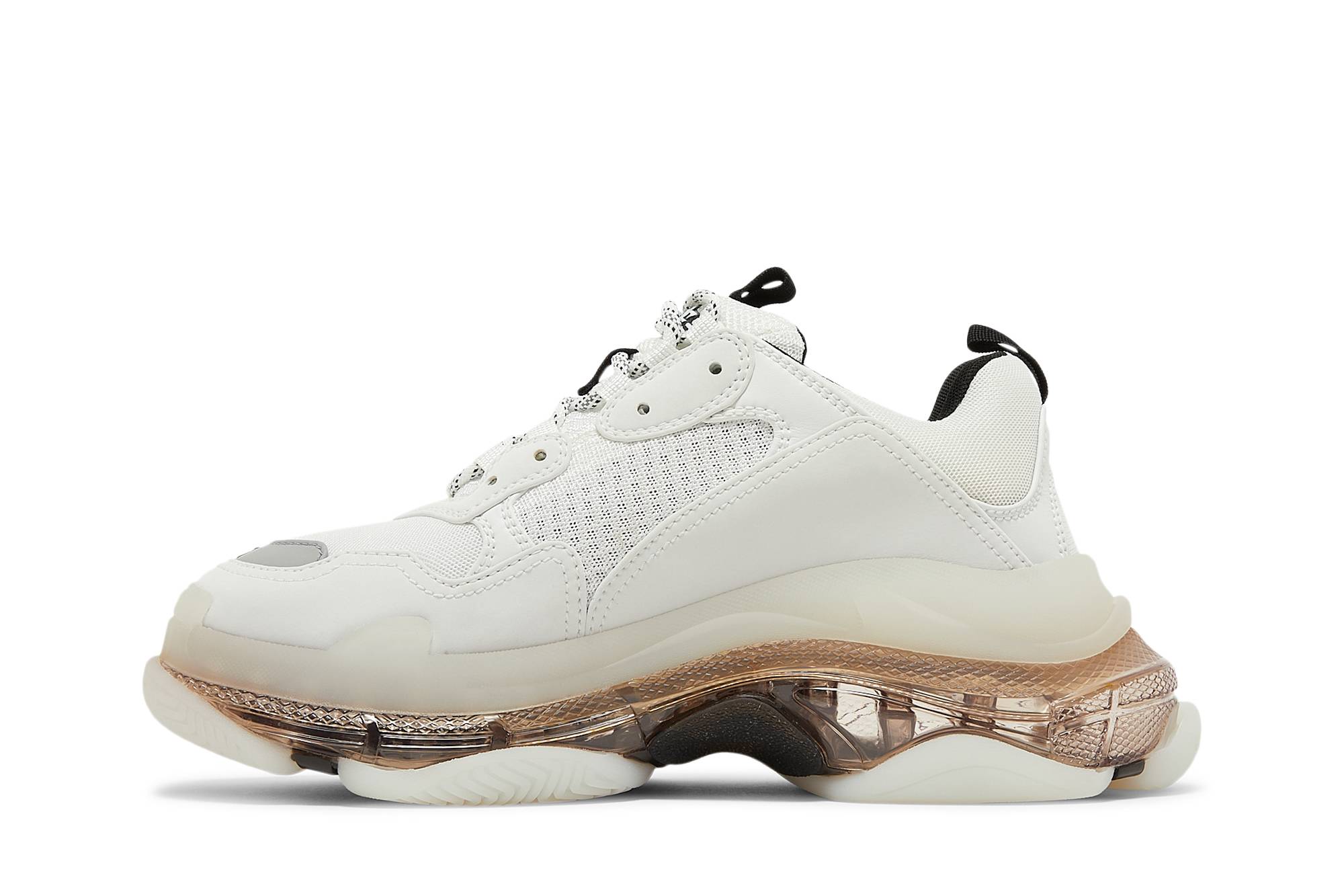 Lookbook 巴黎世家Triple S运动鞋‘清晰鞋底-白灰’ 541624W2GS19012