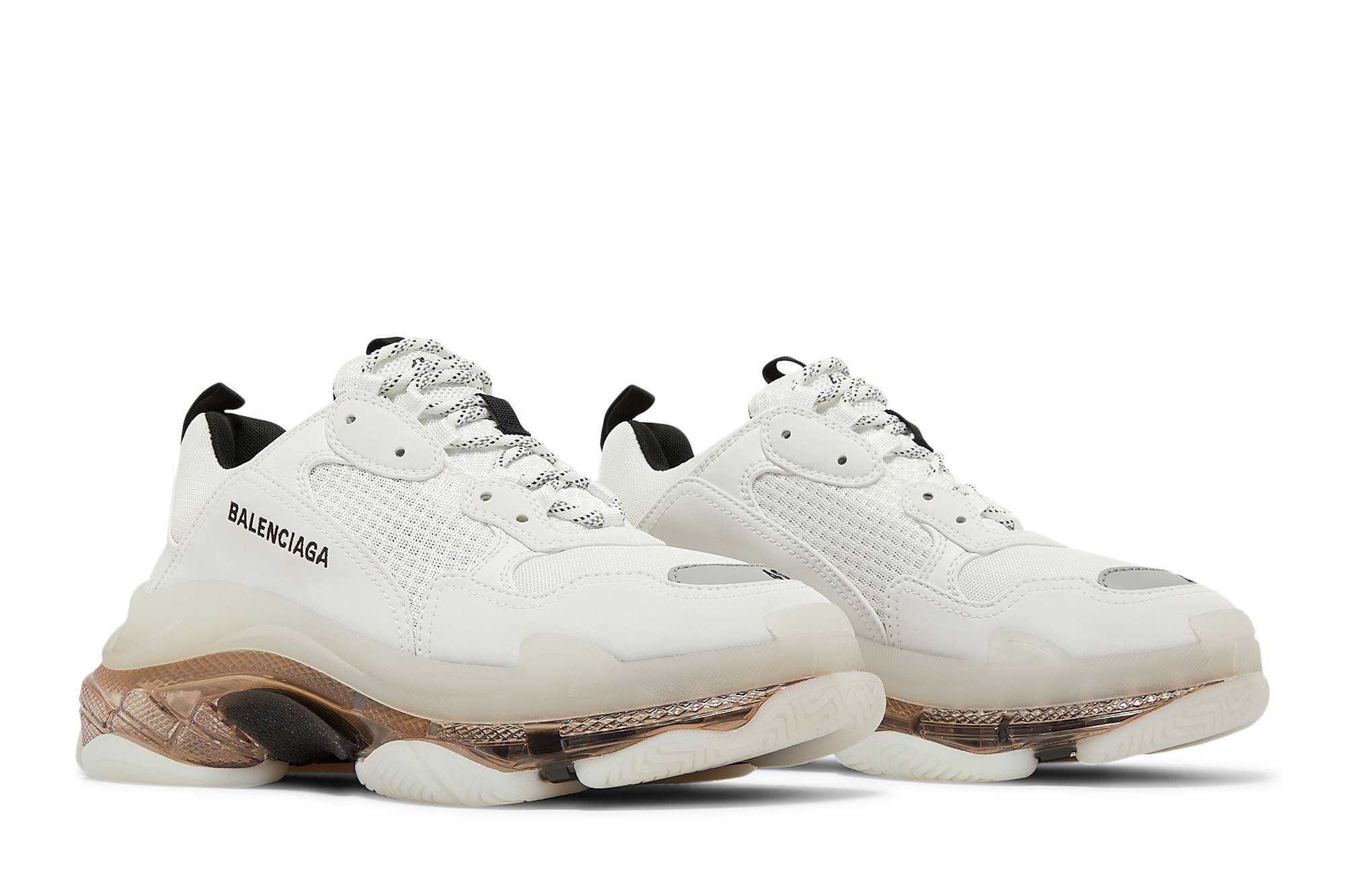 Cheap 巴黎世家Triple S运动鞋‘清晰鞋底-白灰’ 541624W2GS19012