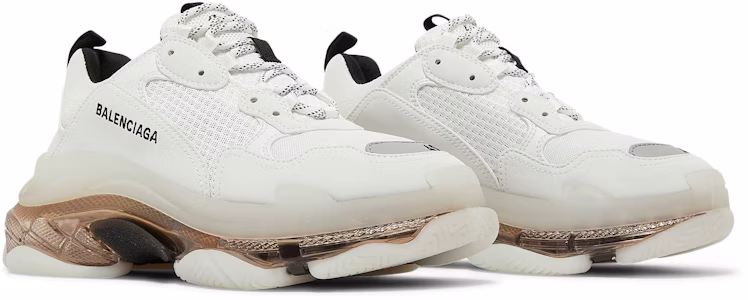 巴黎世家Triple S运动鞋‘清晰鞋底-白灰’ 541624W2GS19012 Cheap 巴黎世家Triple S运动鞋‘清晰鞋底-白灰’ 541624W2GS19012