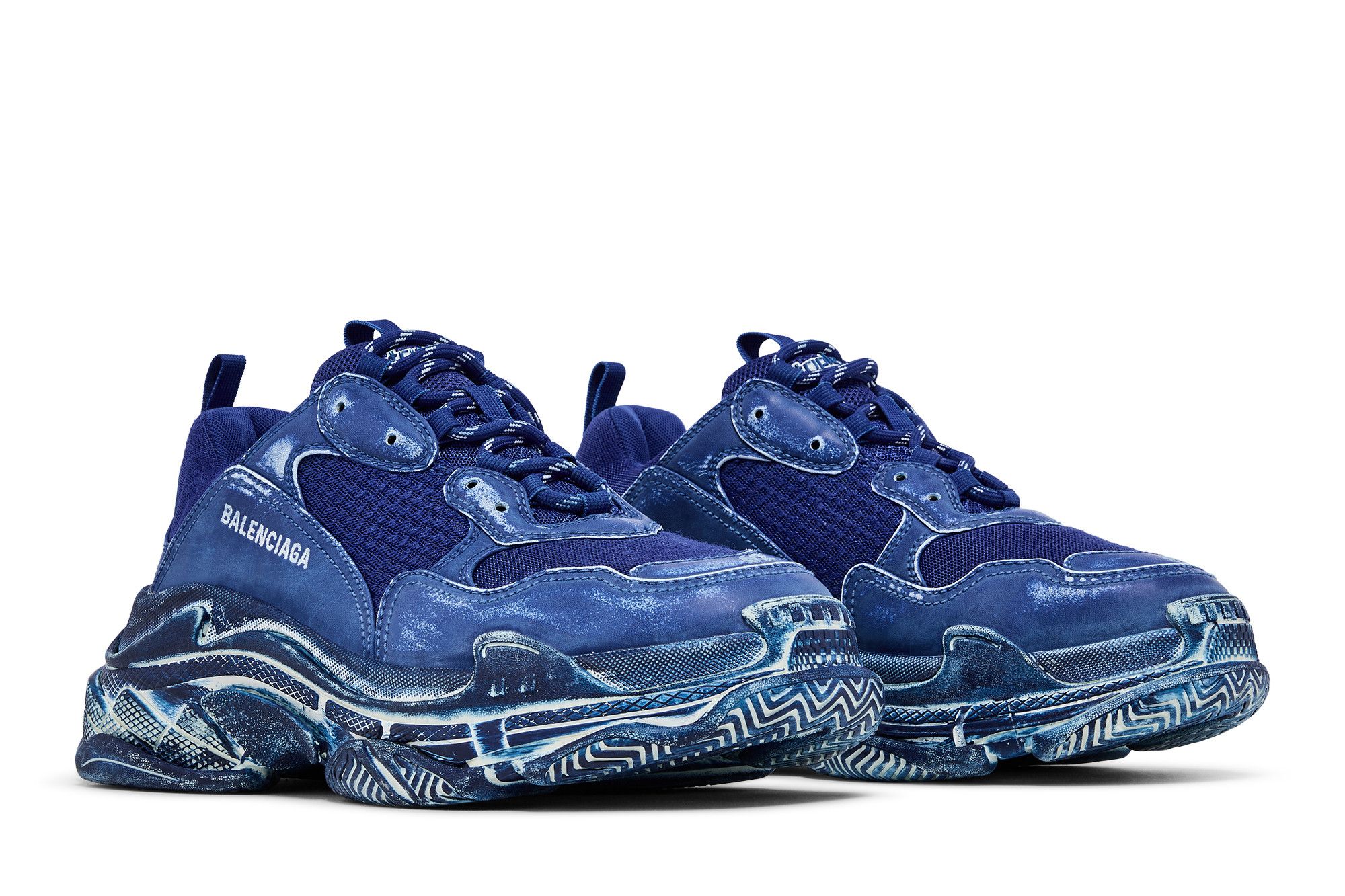 Cheap Balenciaga Triple S Sneaker ''Blu Scuro'' 536737-W3CN3-4900