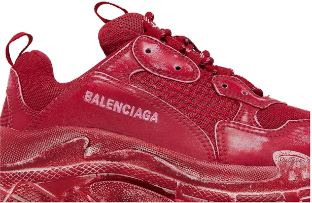 (W) Balenciaga Triple S Sneaker 'Merah Gelap' 524039-W3CN3-6000 Order (W) Balenciaga Triple S Sneaker 'Merah Gelap' 524039-W3CN3-6000