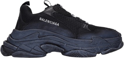 巴黎世家 Triple S 破舊黑色運動鞋 520160-W09O1-1000 Buy 巴黎世家 Triple S 破舊黑色運動鞋 520160-W09O1-1000