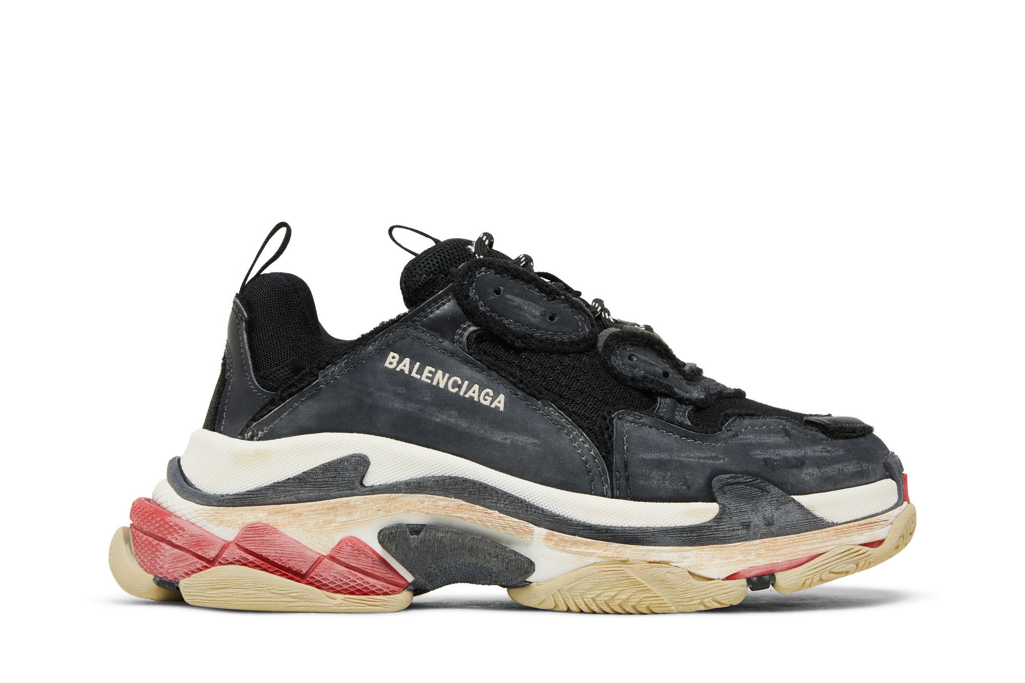 Buy 巴黎世家 Triple S 运动鞋 'DIY - 黑红款' 533882-W3CS1-1061