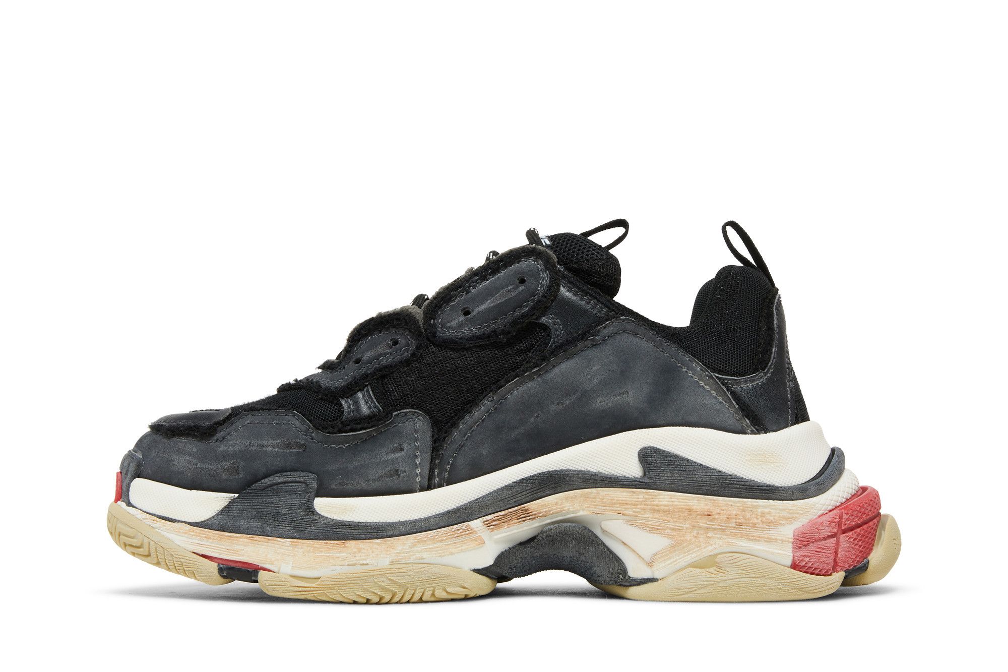Lookbook 巴黎世家 Triple S 运动鞋 'DIY - 黑红款' 533882-W3CS1-1061