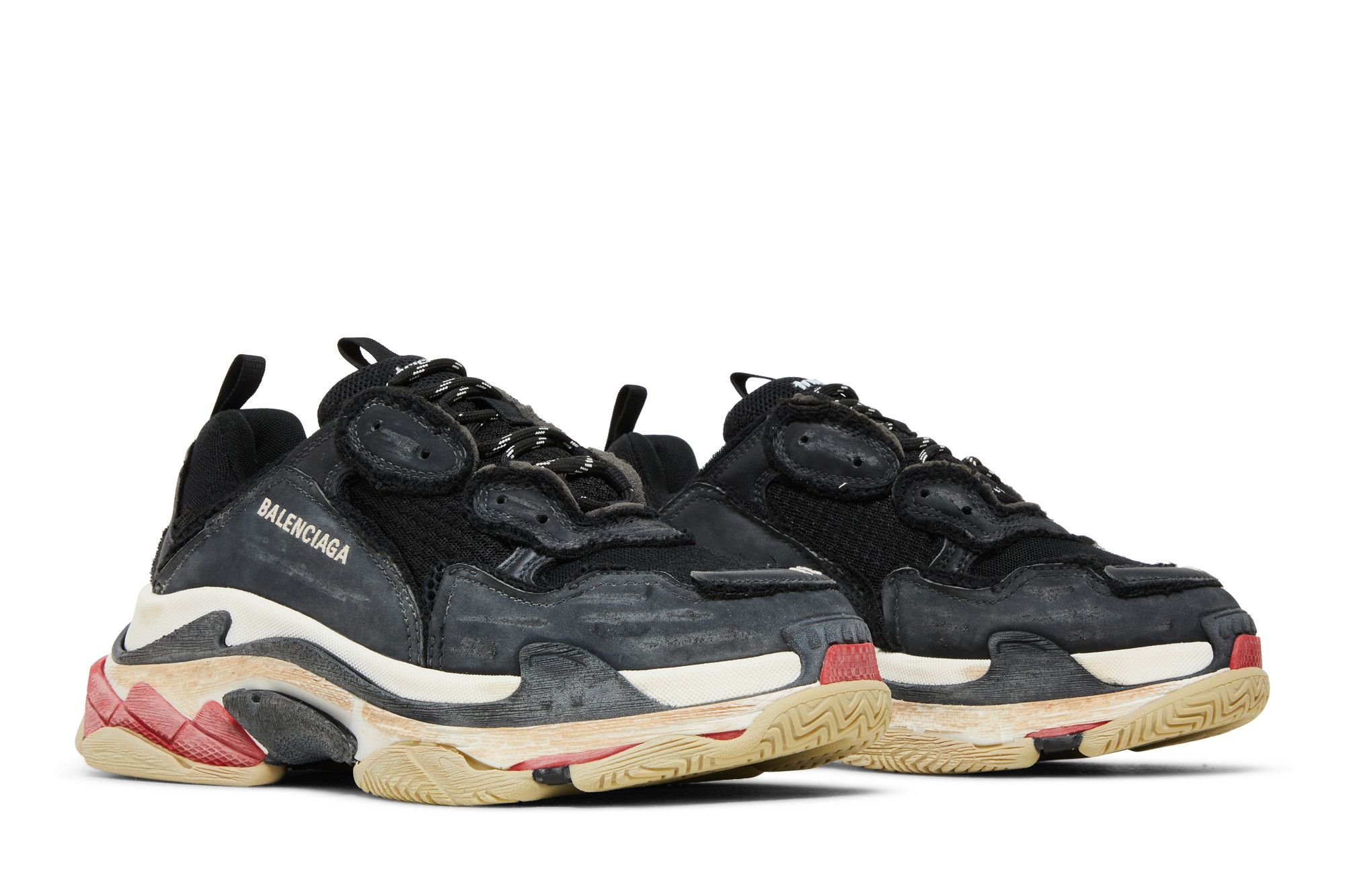 Cheap 巴黎世家 Triple S 运动鞋 'DIY - 黑红款' 533882-W3CS1-1061