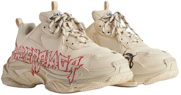 Balenciaga Triple S Sneaker 'DIY Metal - Putih Merah Hitam' 536737W2FAY9016 Lookbook Balenciaga Triple S Sneaker 'DIY Metal - Putih Merah Hitam' 536737W2FAY9016