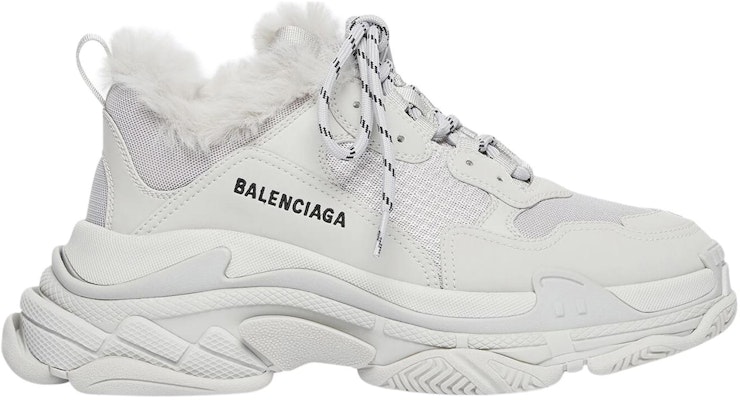 Balenciaga Triple S Sepatu 'Bulu Sintetis - Abu-Abu' 668563W3CQ51210 Lookbook Balenciaga Triple S Sepatu 'Bulu Sintetis - Abu-Abu' 668563W3CQ51210